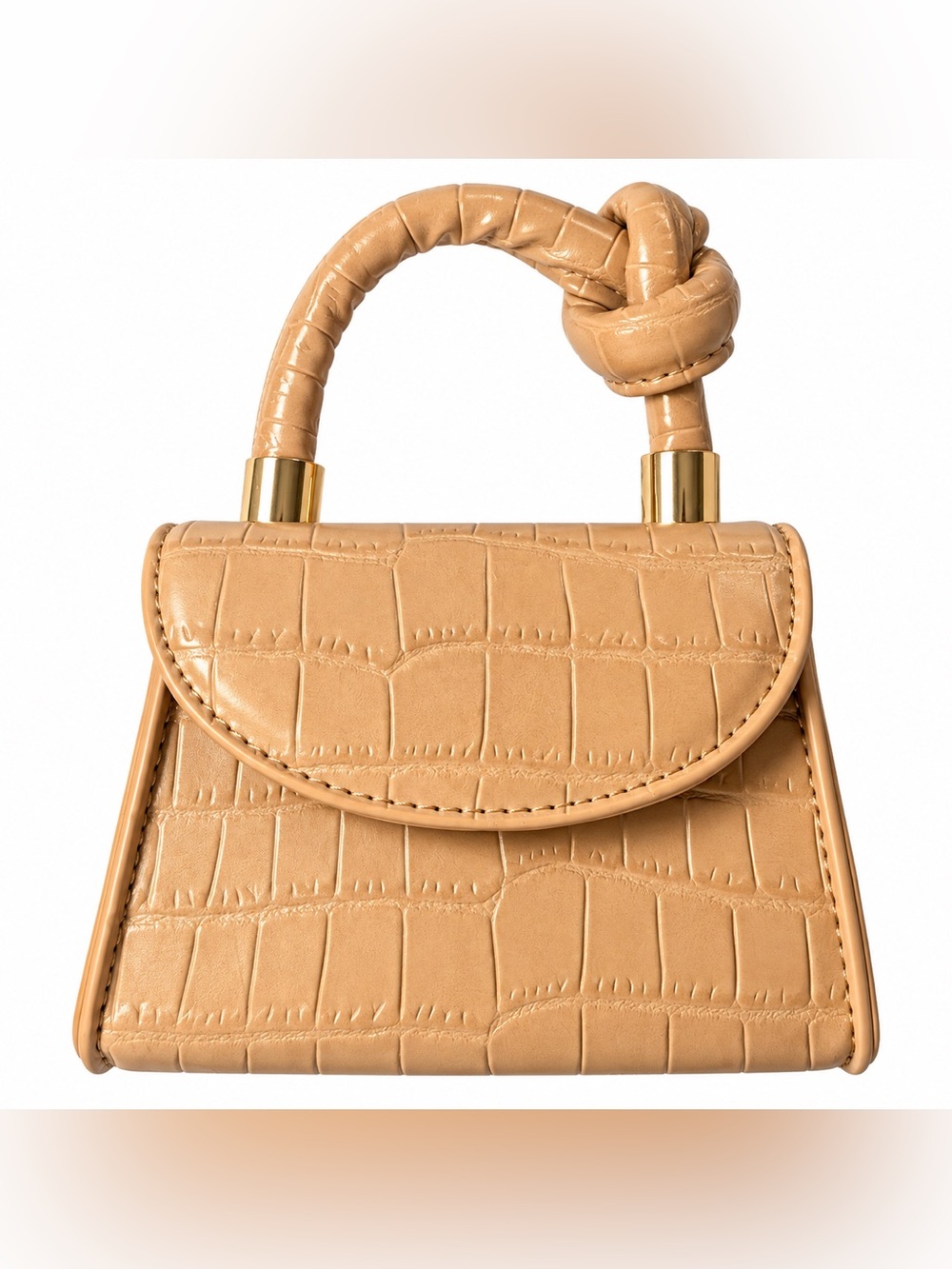 Urban Expressions Tan Croc-Embossed Mini Top Handle Bag - Women